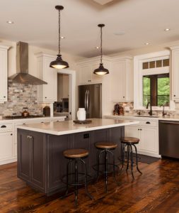 Kitchen with custom cabinets
